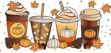Fall Latte- UV DTF 16oz Libbey Cup Wrap