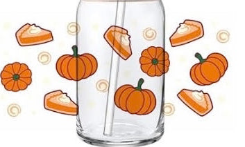 Fall Pie- UV DTF 16oz Libbey Cup Wrap