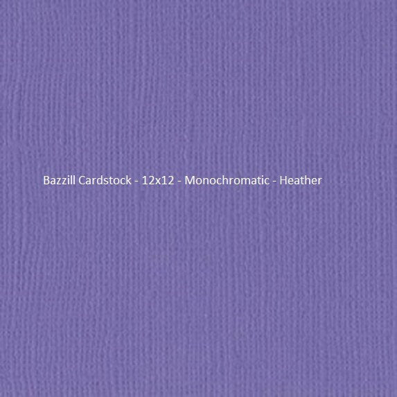 Bazzill Cardstock - 12x12 - Monochromatic - Heather