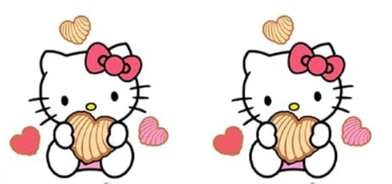 Hello Kitty Hearts- UV DTF 16oz Libbey Cup Wrap