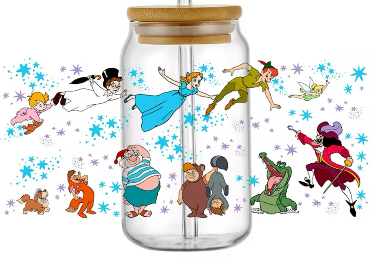 Disney Flying Friends- UV DTF 16oz Libbey Cup Wrap