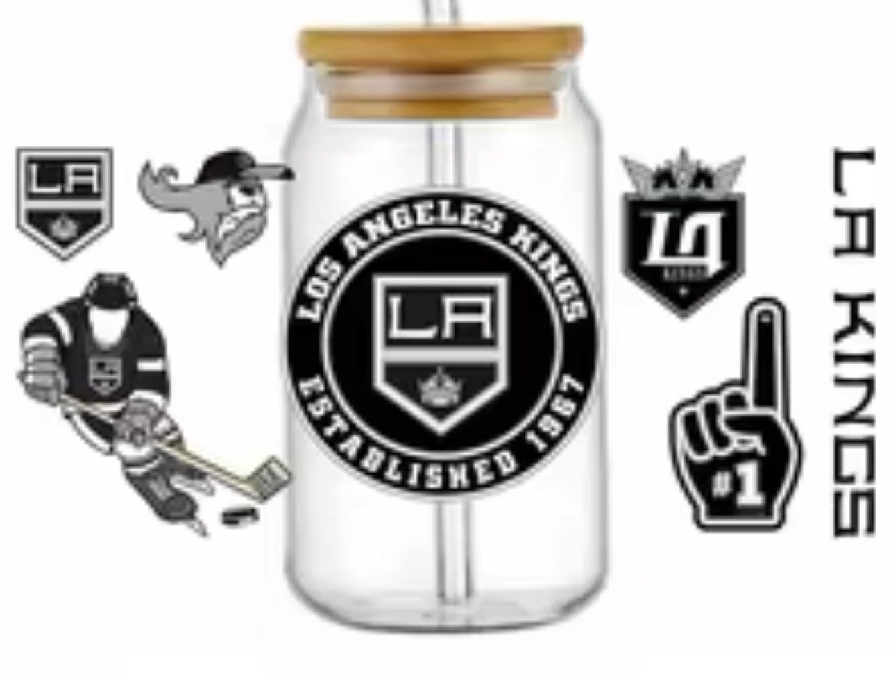 HockeyTeam Los Angeles - UV DTF 16oz Libbey Cup Wrap