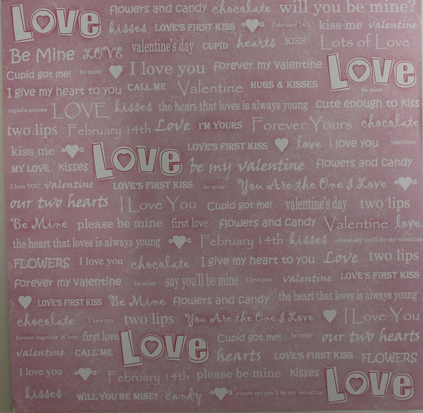 Carolee's Creations - Valentine Words - 12x12 Paper