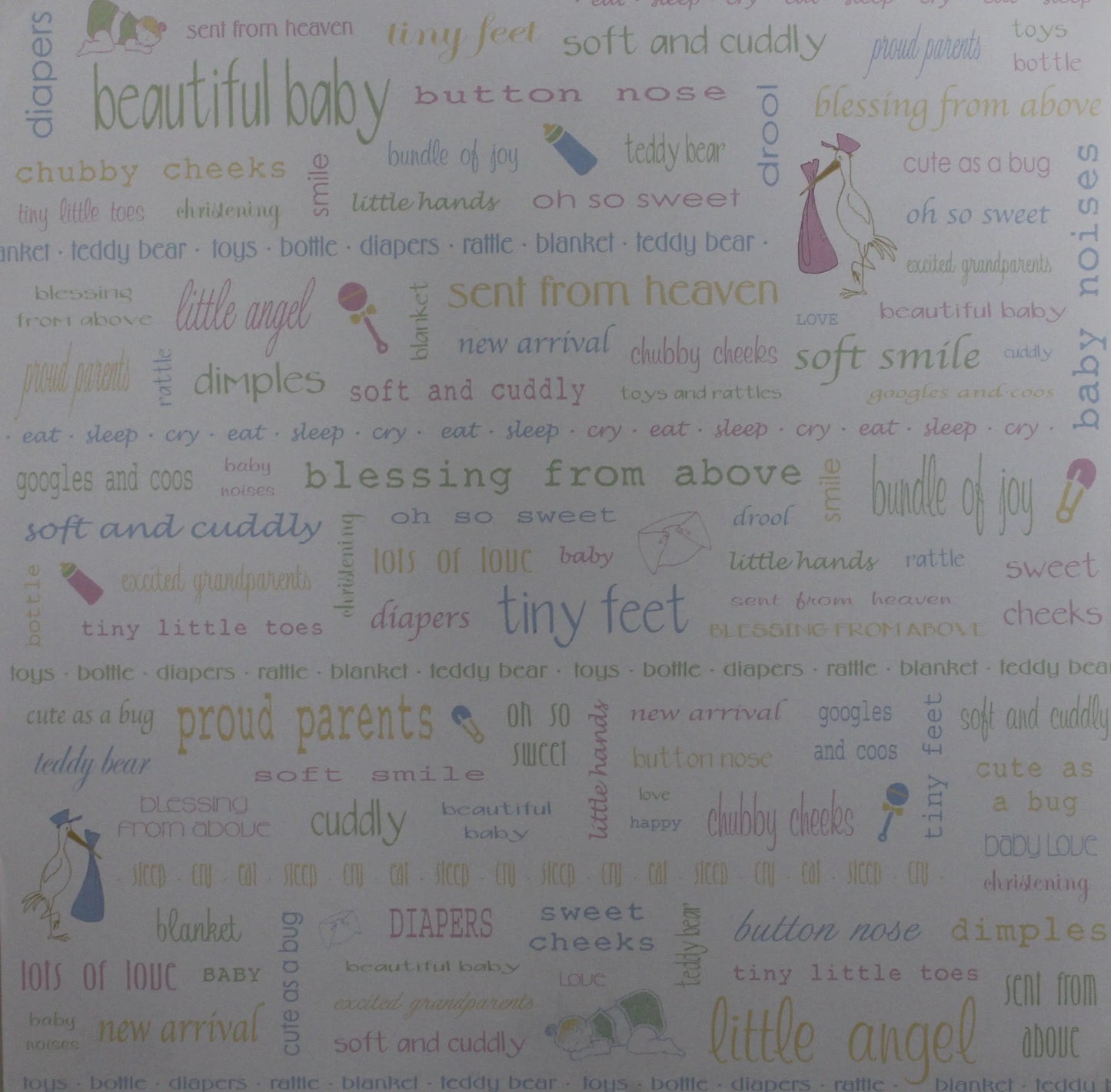 Carolee's Creations - New Arrival Words - 12x12 Paper