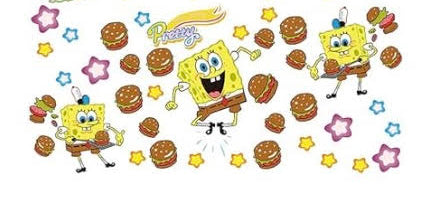 Sponge Crabby Patty- UV DTF 16oz Libbey Cup Wrap