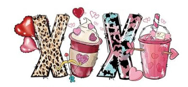 Valentine XOXO - UV DTF 16oz Libbey Cup Wrap