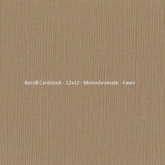Bazzill Cardstock - 12x12 - Monochromatic - Fawn