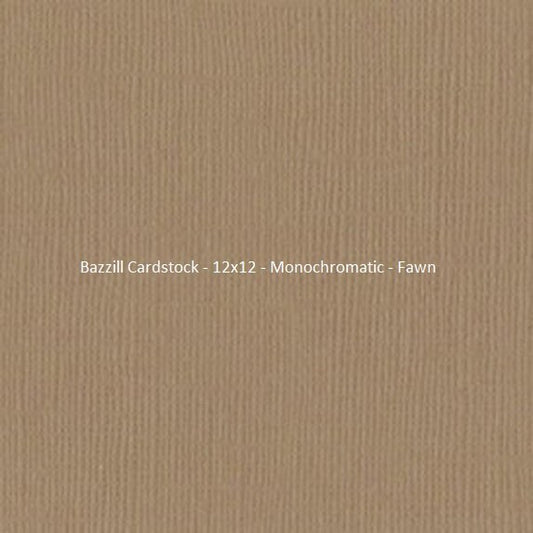 Bazzill Cardstock - 12x12 - Monochromatic - Fawn