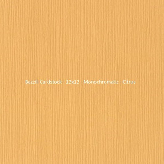 Bazzill Cardstock - 12x12 - Monochromatic - Citrus