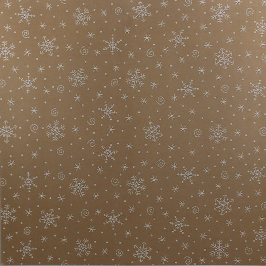 Daisy D's - Handstitch Snowflake - Beige -  12x12 Cardstock