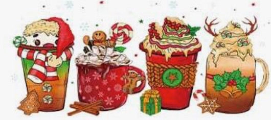 Christmas Coffee 1 - UV DTF 16oz Libbey Cup Wrap