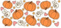 Fall Pumpkin Peace- UV DTF 16oz Libbey Cup Wrap