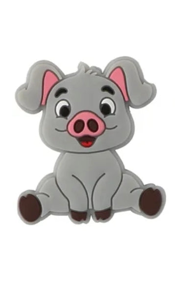 Silicone Bead - Focal Bead - Piggy