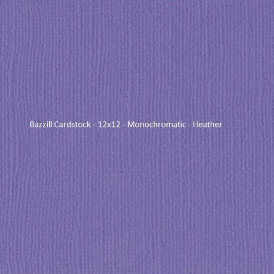 Bazzill Cardstock - 12x12 - Monochromatic - Heather