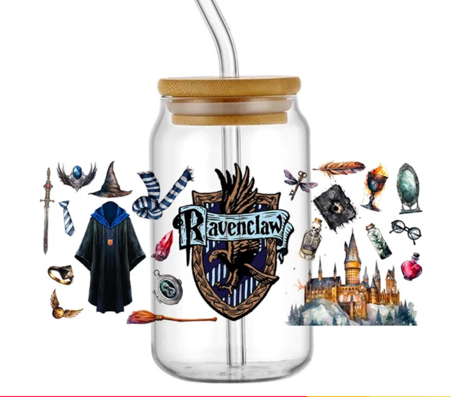 Wizard House Ravenclaw- UV DTF 16oz Libbey Cup Wrap