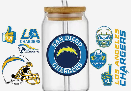 Football Team San Diego/LA- UV DTF 16oz Libbey Cup Wrap