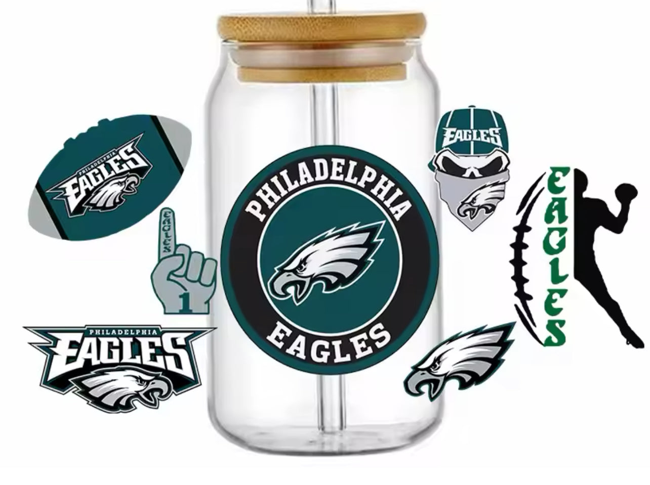 Football Team Philadelphia - UV DTF 16oz Libbey Cup Wrap