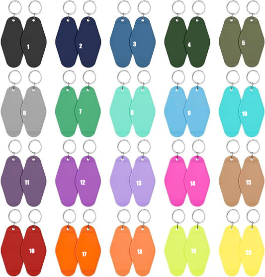 Hotel Keychains- Blank- 20 Colors