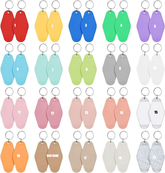Hotel Keychains- Blank- 19 Colors