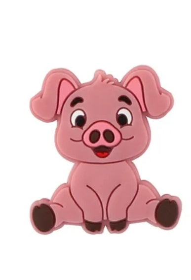 Silicone Bead - Focal Bead - Piggy