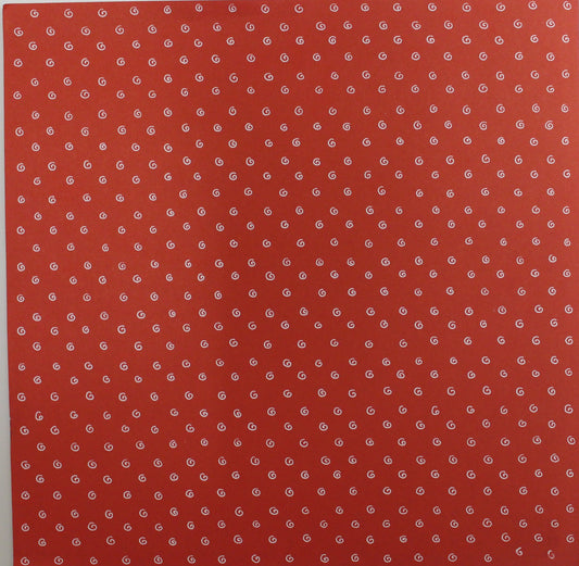 Daisy D's - Mini Swirl - Red - 12x12 Paper
