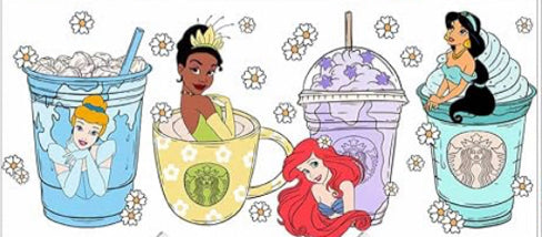 Princesses-  UV DTF 16oz Libbey Cup Wrap