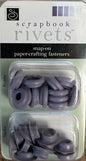 Chatterbox Scrapbook Rivets package of 12  Round Snap-on Fasteners- Lilac