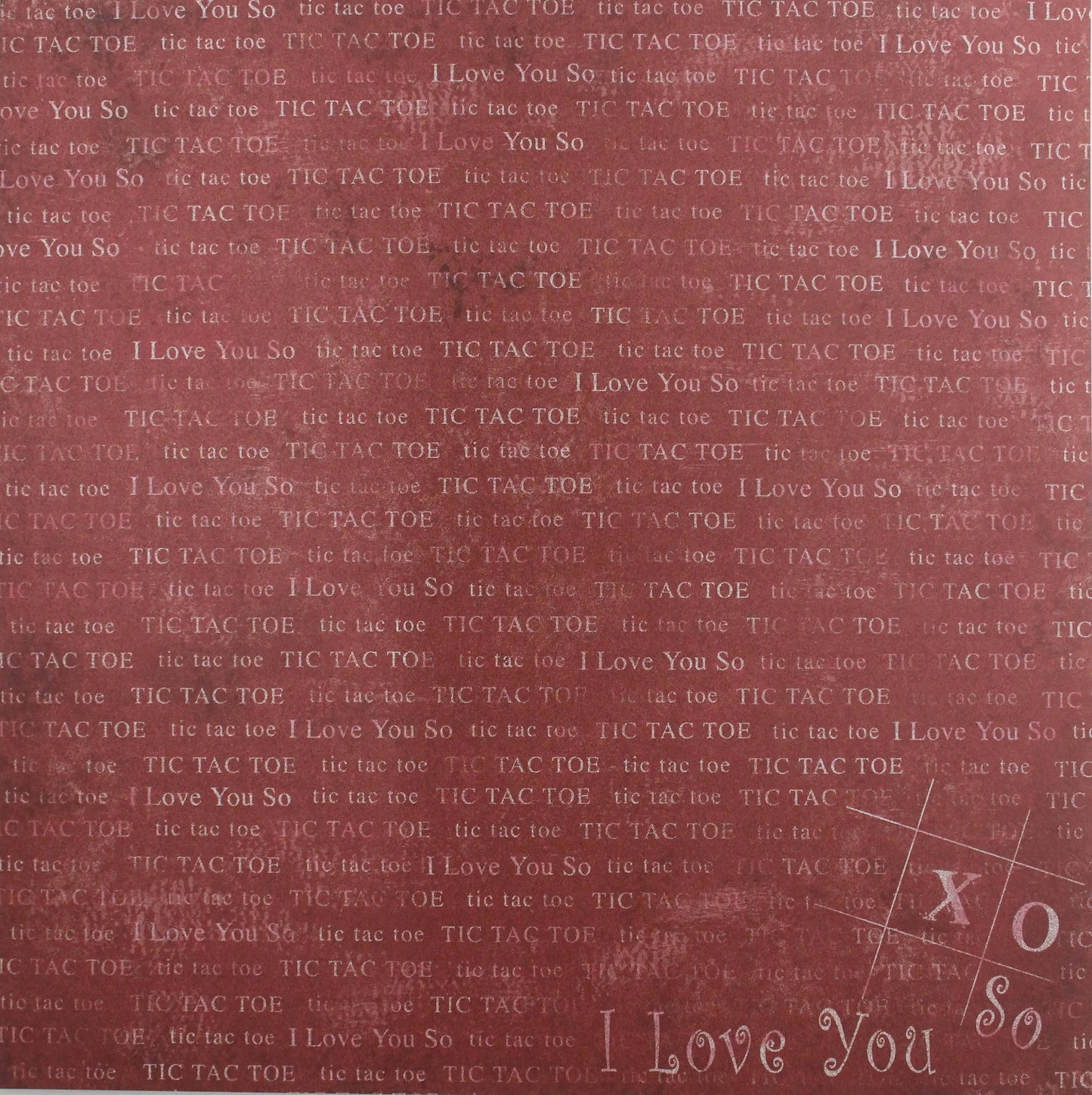 Carolee's Creations - Tic Tac Toe Love - 12x12