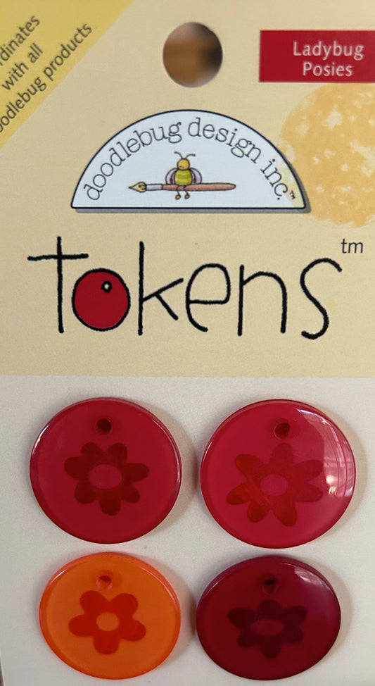Doodlebug Designs - Tokens - Ladybug Posies